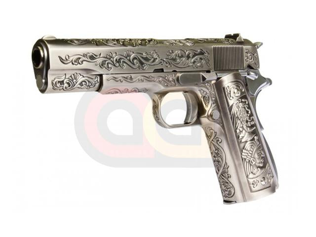 WE M1911 Full Metal Airsoft Gas Blowback Pistol (Silver)